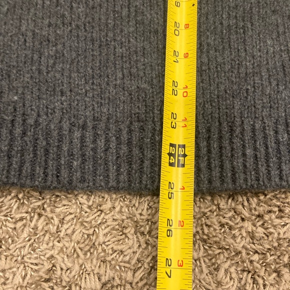 Banana Republic Fair Isle Sweater Women's L Gray Blue High Neck Relaxed Chunky - Picture 13 of 16